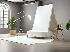 Professional product photo shooting scene realistic Photo studio setup by AI-generated