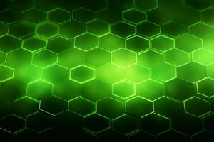 Digital connections Honeycomb network in a lively, green abstract background AI Generated photo