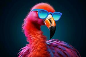 Vibrant Flamingo pink glasses. Generate Ai photo