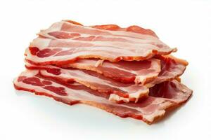 Aromatic Fresh bacon. Generate Ai photo