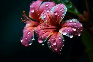 Beautiful Flower blossom drop. Generate Ai photo