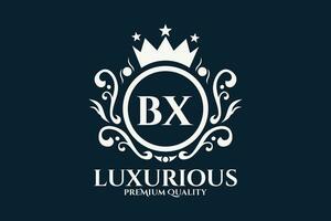 Initial  Letter BX Royal Luxury Logo template in vector art for luxurious branding  vector illustration.