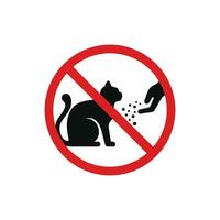 Do not feed the cat icon sign symbol isolated on white background vector