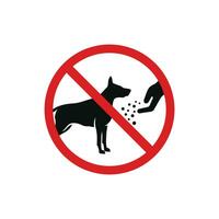 Do not feed the dog icon sign symbol isolated on white background vector