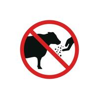 Do not feed the cow icon sign symbol isolated on white background vector