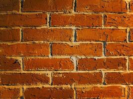 industrial style red brick wall background photo