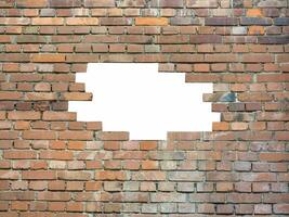 blank hole in brick wall photo