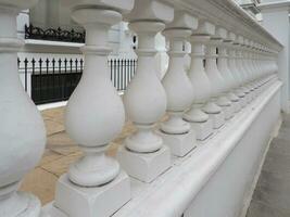 ancient white balustrade photo