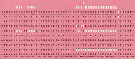 punched card for programming photo