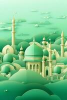 great mosque illustration ai generative photo