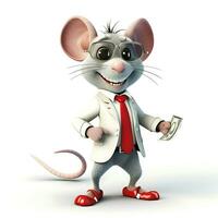 un rata con dinero ilustración ai generativo foto