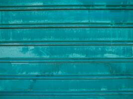 industrial style green corrugated steel texture background photo