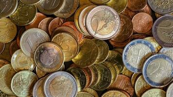 euro coins background photo