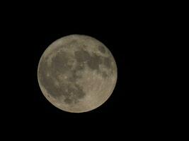 Full moon seen with telescope photo