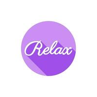 Relax word typography text icon design vector