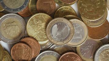 euro coins background photo