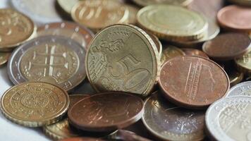 euro coins background photo