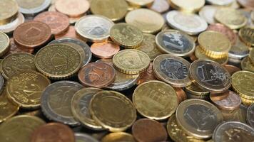 euro coins background photo