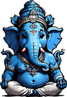Ganesha cartone animato portafortuna ai generativo png