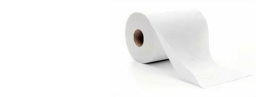 Roll toilet paper isolated on white background. Generate Ai photo