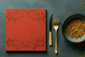 Vibrant Food day mockup background. Generate Ai photo