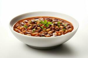 Bean soup bowl red food. Generate Ai photo