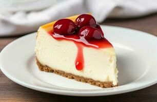 New York cheesecake cream. Generate Ai photo