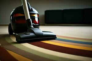 Efficient Carpet modern vacuum cleaner. Generate Ai photo