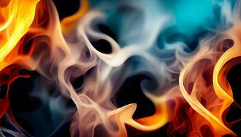 Smok texture of trendy abstract background. Creative flowing dynamic smoky wave. AI generative photo