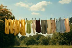 Lightweight Clothes drying. Generate Ai photo