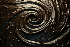 Rich Decadent dark chocolate swirl. Generate Ai photo