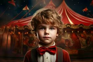 Captivating Circus tent arena performer. Generate Ai photo