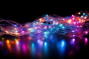 Efficient Connection fiber optic. Generate Ai photo