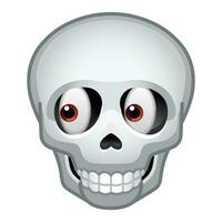 sencillo hueso cráneo grande Talla de emoji cráneo vector