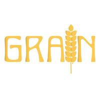 Wheat grain icon logo vector design. Simple logo for farm, pastry, bakery or food product.