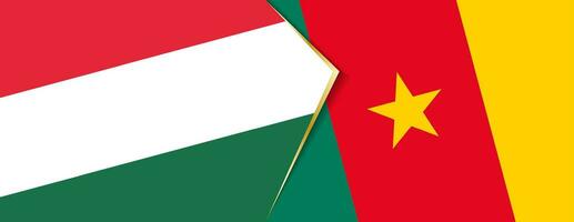 Hungary and Cameroon flags, two vector flags.