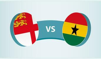 Sark versus Ghana, team sports competition concept. vector