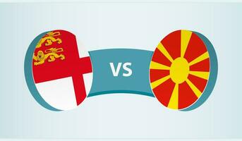 Sark versus Macedonia, team sports competition concept. vector