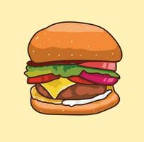 Burger fast food  vector artwork illustration