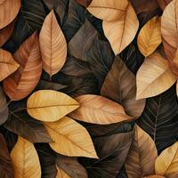 hojas con marrón color foto