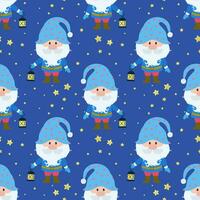 Vector seamless pattern with the image of a gnome, a lantern and stars. Seamless vector printing on children's fabrics, wallpaper, textiles, packaging, design.