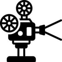 sólido icono para filme vector