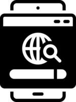 solid icon for browsing vector