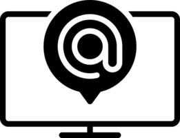 solid icon for mentioned vector