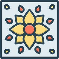 color icon for tile vector