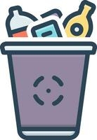 color icon for waste vector