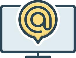 color icon for mentioned vector