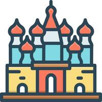 color icon for moscow vector