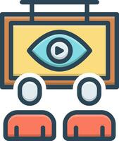 color icon for viewing vector