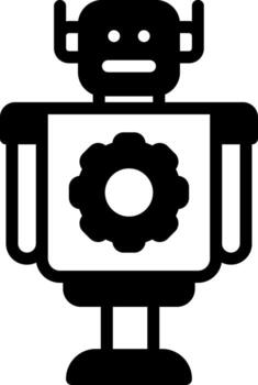 sólido icono para automático vector